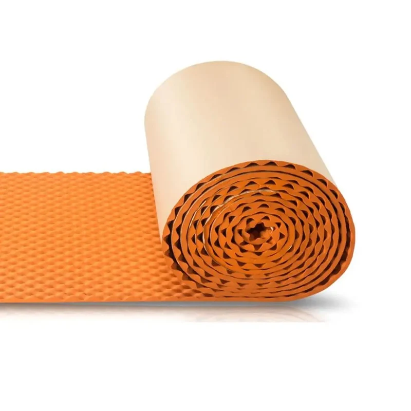 Top Tier High Density Egg Crate Acoustic Foam Roll Self Adhesive Sound Damping Material For Home Studio Podcast Gaming Dead Quiet Room Ready Wall Coverage Orange 3Cm Thick