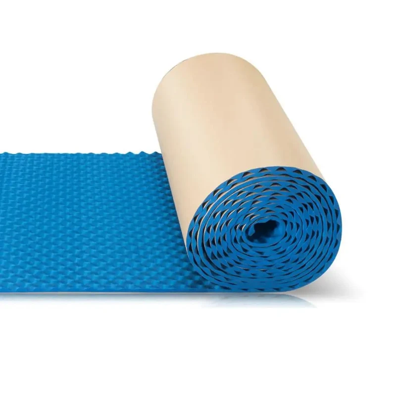High Density Egg Crate Acoustic Foam Panels Self Adhesive Sound Absorption Padding Roll For Home Studio Wall And Ceiling Tame Room Reverb And Dial In Crisp Podcast Audio Vibes Blue 5Cm Thick
