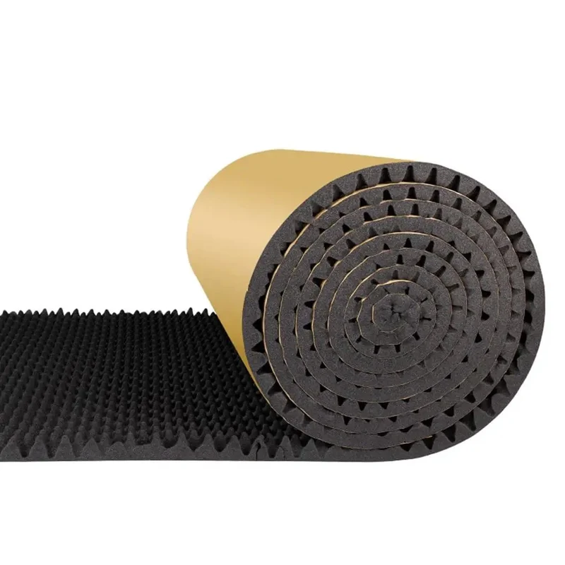 Heavy Duty Soundproof Panels Pro Grade Acoustic Foam Rolls Self Adhesive Wall Padding For Quick Room Makeovers And Noise Dampening Easy Peel Flame Retardant Black Acoustical Wraps 4 Wide