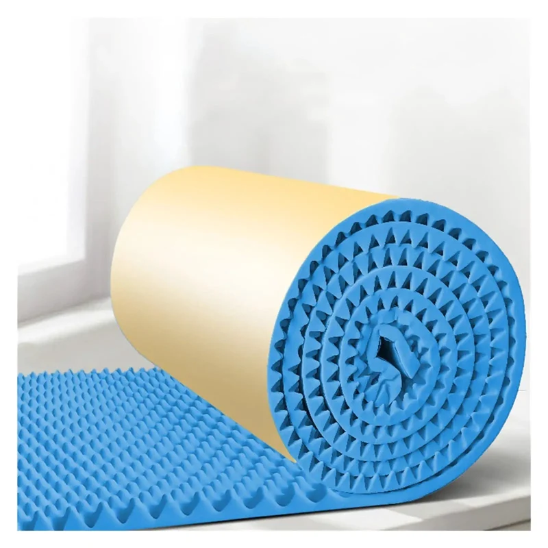 Killer Soundproofing Foam Roll For Studio Noise Control, 5 Meter Long, 7 Cm Thick Polyurethane Dampening Sheet With Self Adhesive Backing, Fireproof Blue Acoustic Barrier To Mute House Racket And Boost Focus.