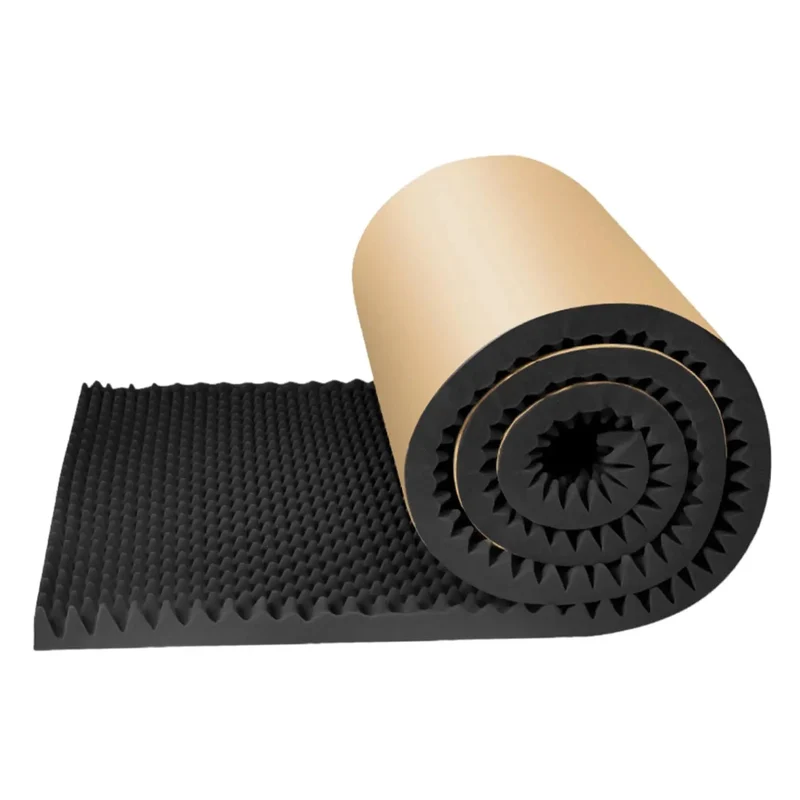 Rock Solid Self Adhesive Acoustic Foam Panels for Car and Studio Sound Dampening 2Cm Thick Echo Reducing Pads 79X20 Cm Slick Noise Blocking Wall Covering