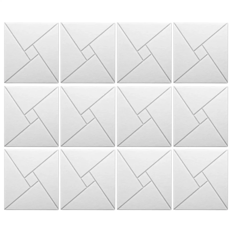 Twelve Piece Heavy Duty Acoustic Foam Wall Panels Crafted For Home Studios And Modern Workspaces Delivering Top Shelf Sound Dampening And Flame Retardant Coverage