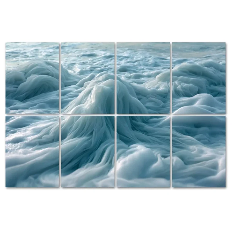 8 Pack Dreamy Blue Ocean Wave Acoustic Wall Panels Self Adhesive Sound Absorbing Home Studio Essentials Vibe Upgraded Game Changer Soundproof Decor For Your Chill Zone