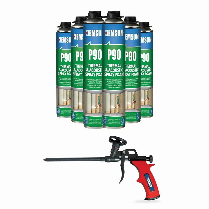 Heavy Duty Six Piece Expanding Foam Spray Kit Waterproof Flex Seal Insulation Adhesive Game Changing Acoustic Sound Deadening Sealant For Wall Repair Home Reno Projects