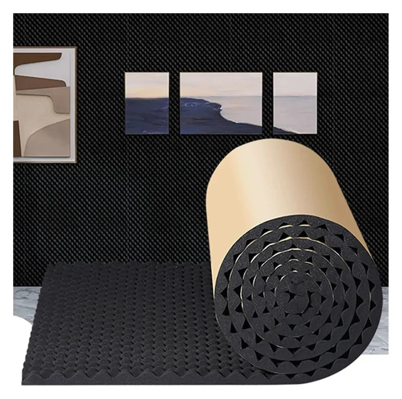 Killer Soundproof Foam Panels 3CM Thick Studio Acoustic Egg Crate Tiles With Strong Self Adhesive Backing For Home Studios And Practice Rooms Dense Polyurethane Foam Cuts Clean Yet Stays Rock Solid During Heavy Sessions Straight Dead Simple Upgrade For