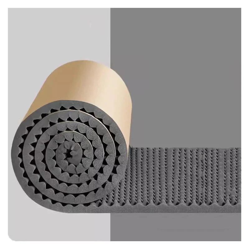 XILYZMO 2.76 Inch Thick Self-Adhesive Acoustic Foam Panel, 39 x 1969 Inch Sound Absorbing Wall Padding for Studio, Gym & Home, Grey