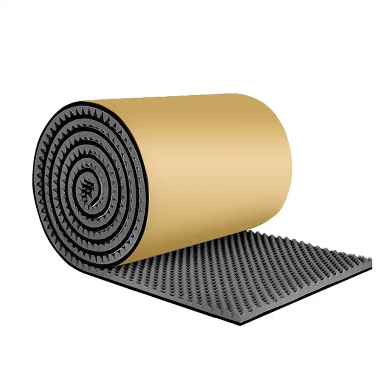 Pro Grade Self Adhesive Acoustic Foam Roll Heavy Duty Egg Crate Sound Absorbing Wall Panels Solid Grip Noise Blocker Grey 1M X 10M Extra Thick 5Cm Cushion