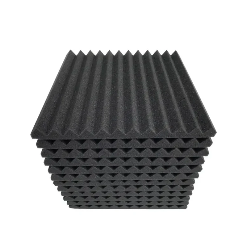 Kickass High Density Soundproof Wall Panels 12 Pack Black Acoustic Foam Wedge Tiles With Darn Tough Beveled Edges For Studio Sound Blocking And Noise Reduction Absorbing Tiles Covering Walls Doors Ceilings