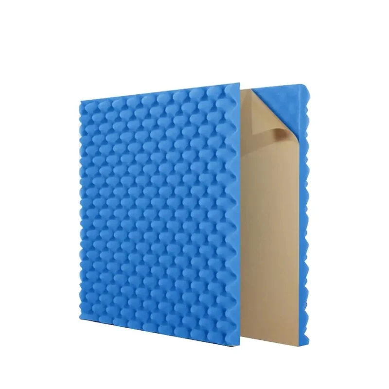 Top Shelf Blue 12 Pack Self Adhesive Egg Crate Acoustic Foam Panels For Wall Soundproofing Echo Control Heavy Duty Flame Retardant Noise Blocking Foam Tiles That Hit Different
