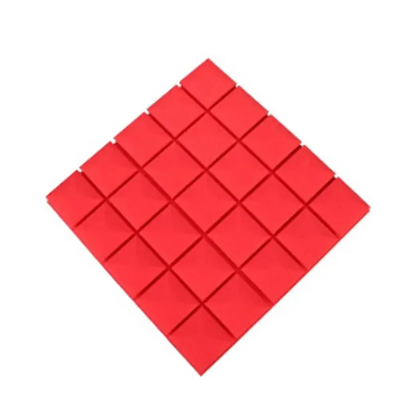 High Density Sound Proof Foam Panels 12 Pack Acoustic Wall Tiles Fire Retardant Sound Deadening Boards Banish Room Echoes Smooth Out Home Studio Space Dark Red