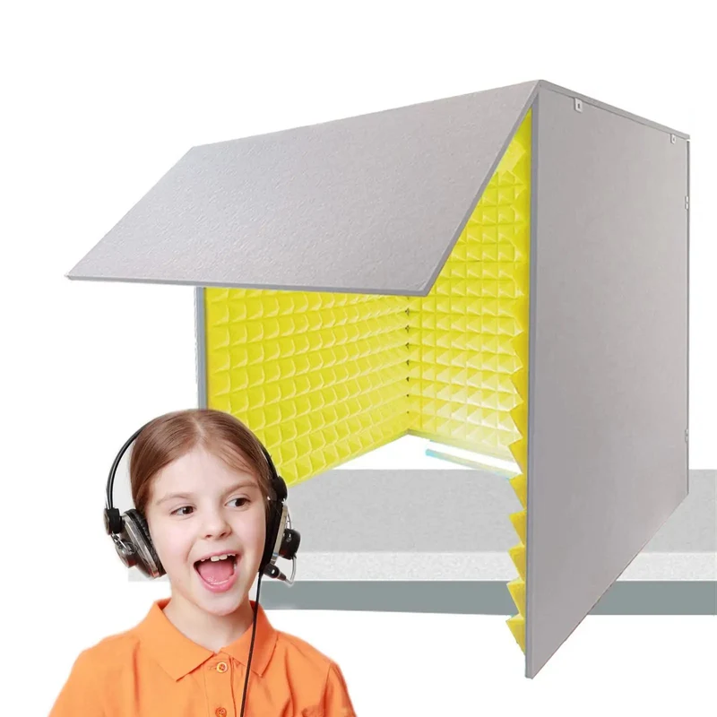 Top Tier Portable Soundproof Booth Desktop Vocal Shield High Density Acoustic Foam Panels That Knock Out Echoes And Background Noise For Bangin Home Studio Recordings