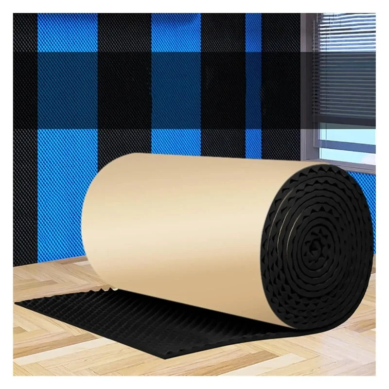 Killer Self Adhesive Egg Crate Acoustic Foam Panels 2 CM Thick Soundproofing Foam Badass Sound Reduction Tiles Noise Canceling Wall Treatment For Recording Studios Home Theater And Office Spaces