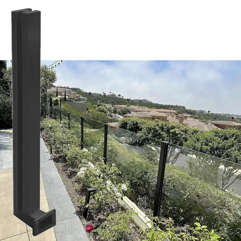Badass Black Balcony Railing System With Wall Mount Deck Panel Fencing And Clete Infill Kit For Secure Patios Super Quick DIY Assembly Solid Guardrail Pillar Thirty Nine Inches Tall