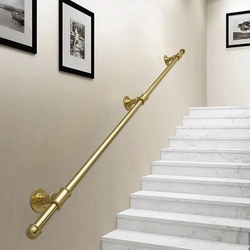 Heavy Duty Adjustable Round Tube Railing Kit For Decks And Stairs. Wall Mounted Parapet Balustrade With Rust Resistant Galvanized Wrought Iron Build. Super Easy Setup For Built Tough Outdoor Safety.