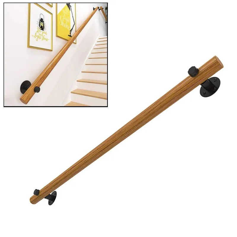 Top Shelf Pine Handrail Kit With A Round Solid Build Measuring 270 Cm, Heavy Duty Deck Railing For Patios, Stairs And Balconies, Built Tough And Easy As Pie To Install