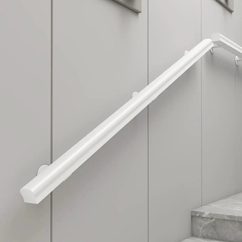 Rugged White Solid Wood Guardrail Loaded With Beefy Steel Brackets For Indoor Attic Or Stairway Safety Barrier Built Like A Tank Non Slip Grip Kid Approved Home Defense Six Point Six Feet Long