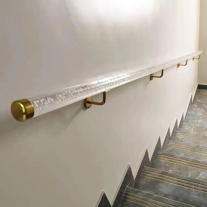 Heavy Duty Acrylic Railing Kit With End Caps No Sweat Setup Indoors Or Outdoors No Slip Stair Treads Grab Bars Tough Grip Handrails For Decks Steps And Entryways Complete Safety Fix