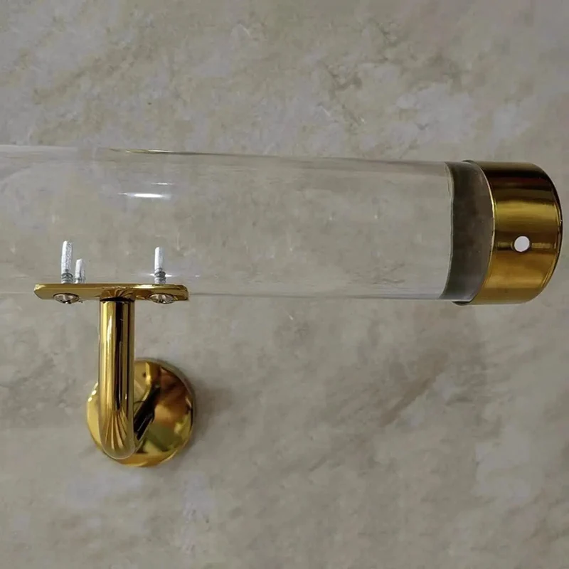 Custom Length Transparent Acrylic Railing Kit Straight Up Non Slip Handrail System Stainless Steel Mounts For Decks And Balconies No Sweat DIY Assembly Knockout Safety Bars For Bathrooms Clean Barrier Free Setup