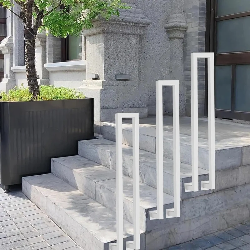 Heavy-Duty U-Shaped Stair Handrail For Indoor Steps Featuring A Rock Solid Grip And Beefy Construction With Rust Resistant Finish To Keep Your Family Safe And Your Pad Looking Sharp