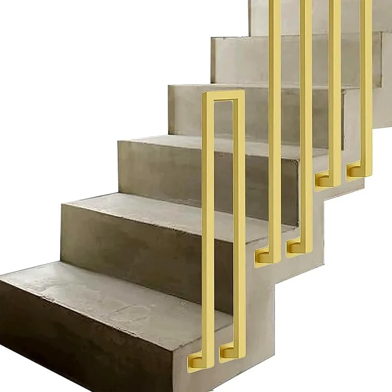 U Shape Stair Railing Indoor Outdoor Heavy Duty Galvanized Steel Handrail Wrought Iron Style Anti Skid Safety Guardrail Built like a Tank Rock Solid Performance Boost