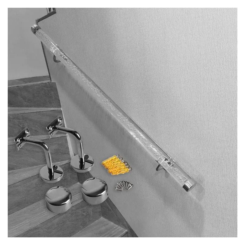 Slick Clear Acrylic Railing System Paired With Sleek Silver Brackets Custom Cut One To Seven Meters Long Rock Solid Construction Killer For Decks Balconies Stairs And Patios Top Shelf DIY Guardrail Solution