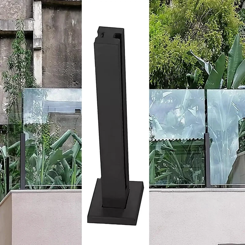 Boss Grade 304 Stainless Steel Railing Kit Square Mid Post For Glass Panels On Decks And Porches For Balconies Hella Rust Resistant Tough As Nails Easy Peasy Install 53 Inch