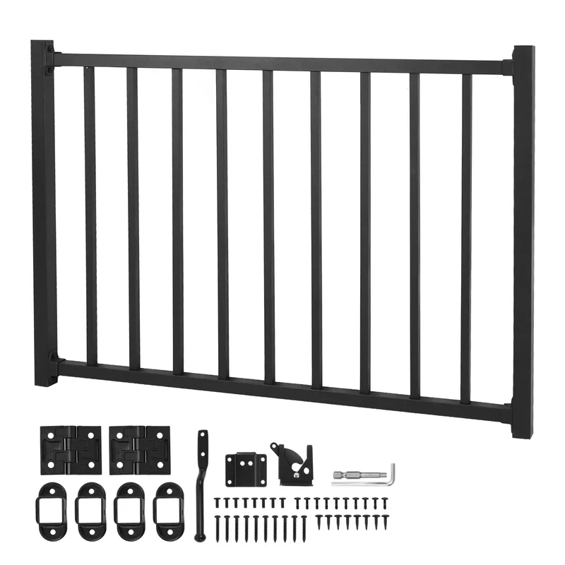 Slick Aluminum Deck Railing Door With No Fuss Self Closing Hinge And Darn Dependable Latch Quick Install Setup Weather Resistant Finish Top Shelf Quality Backyard Gates