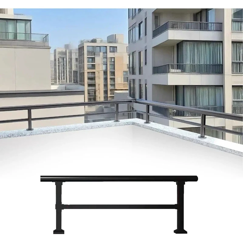 Dead Set Strong Horizontal Deck Railing Kit Adjustable Flat Fence Extension No Sweat Install Rust Resistant Stainless Steel Outdoor Patio Safety Guardrail Top Shelf Build Quality