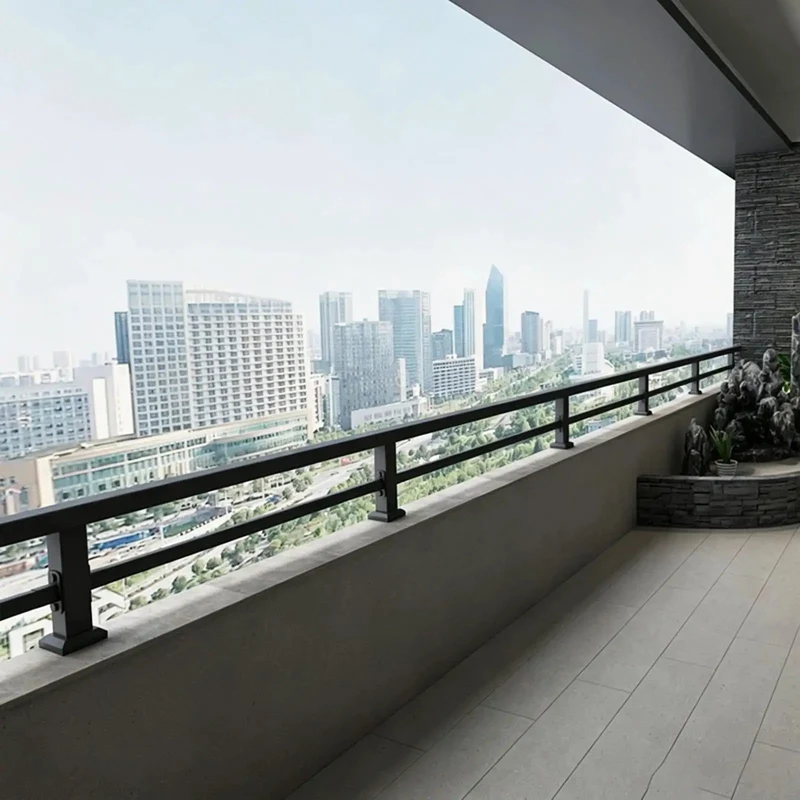 Tall Modern Metal Balcony Railing Extension Kit For Decks And Patios 8 10 12 14 16 20 Inch Pro Upgrade Privacy Shield Beefing Up Your Fences For Added Chill And Secure Vibes On The Terrace With Solid Steel Rail Extender And Quick Grip Install