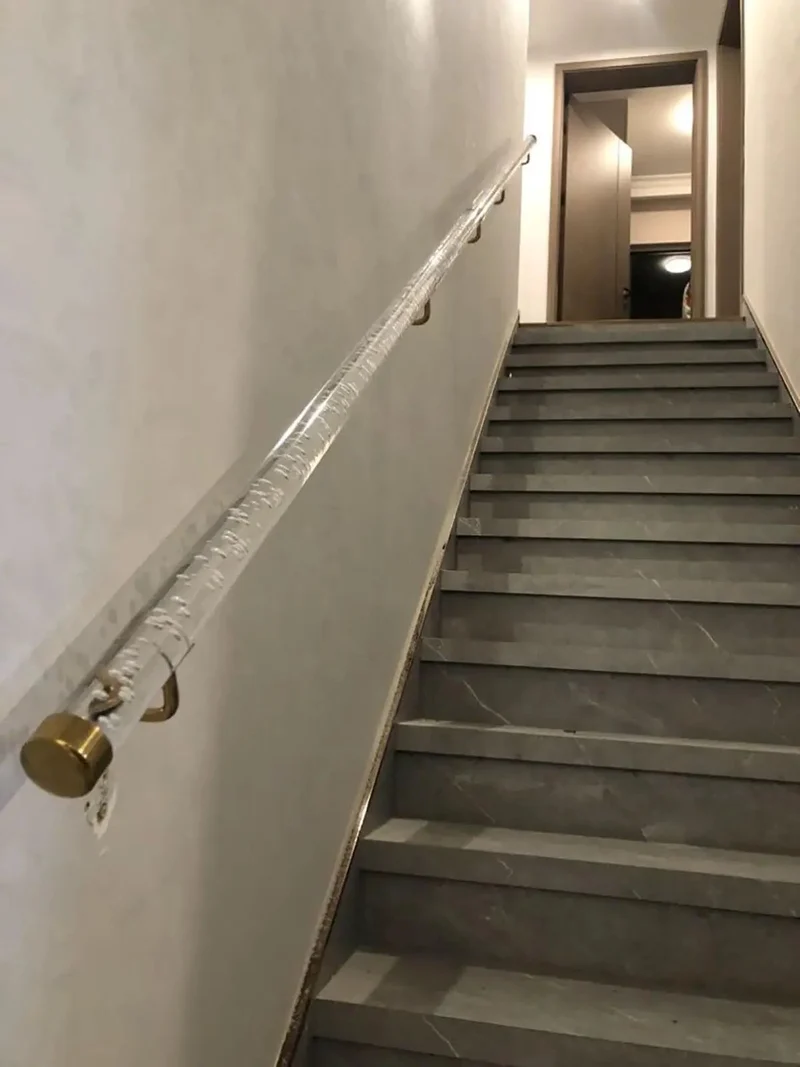 Wall Mount Clear Acrylic Railing Kit With Sleek Silver Brackets For Indoor Stairs And Decks Expand Your Safety Stack With 3 Ft To 20 Ft Options Smooth Lines And Rock Hard Durability For That Sharp Look Without The Compromise