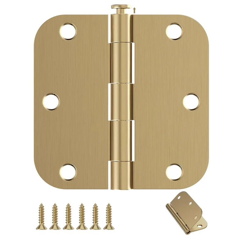Heavy Hitting 30 Pack 3.5 Inch Premium Champagne Bronze Door Hinges Built Dang Tough From Solid Metal With Clean 5/8 Radius Edges For Smooth 270 Pivot On Every Interior Or Exterior Door Install Designed To Handle Real World Grind Daily