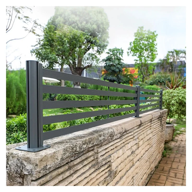 Tough As Nails Aluminum Railing Pickets Kit With Hassle Free Custom Length Setup For Outdoor Patios Gardens And Retaining Walls Heavy Duty Fence Extension Panel Smooth Matte Coating