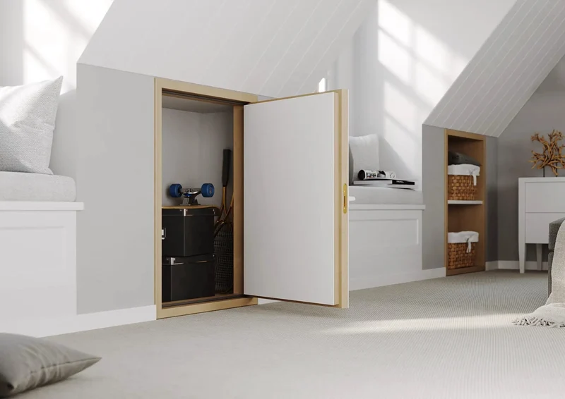 Pro Grade Solid Pine Wall Access Door With Boss Level Thermal Insulation And Crisp White Finish Comes Fully Assembled For Zero Drama Left Or Right Swing Setup Done Up Tight For Real Contractors