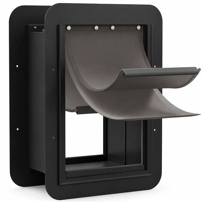 Heavy Duty Medium Wall Mount Dog Door With Triple Flap Insulated Barrier To Shut Out Cold Drafts Wind And Pests Delivering A Cozy Cave For Your Four Legged Friend Inside Any Home