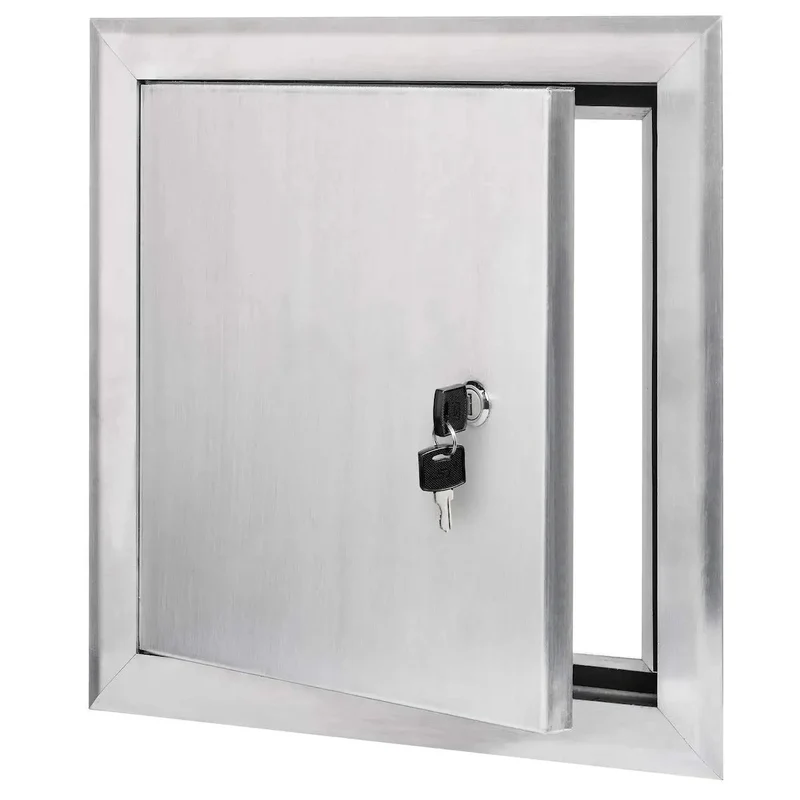 Heavy Duty Aluminum Insulated Access Panel 18 By 18 Inch Top Shelf Weather Seal Moisture Proof Wall Door Keyed Latch Slick Install For HVAC Ductwork And Pro Maintenance Jobs