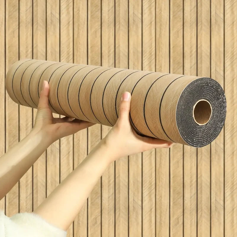 Effortless Peel And Stick 3D Wall Panels Self Adhesive Soundproof Removable PVC Slat Tiles Dark Brown Wood Grain Quick Fix No Drill Home Decor Slats For Kitchen Bedroom