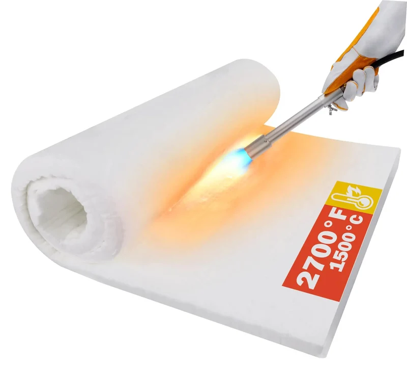 Heavy Duty Ceramic Fiber Insulation Blanket For Wood Stove Fireplace And Pizza Oven High Temperature Thermal Wrap Handles Direct Flames Like A Champ 60 By 24 Inch Refractory Heat Shield