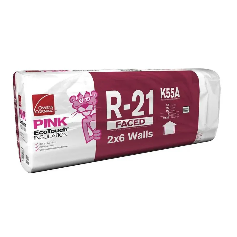 Top Shelf R 21 Kraft Faced Fiberglass Insulation Batts Designed For 2X6 Exterior Walls At 23 By 93 Inches And 5 5 Thick Covering 891 Square Feet Inside A Dope Ten Bag Stack With Heavy Duty Moisture Shield