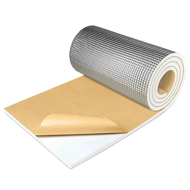 Badass PEF Foam Insulation Roll With Thick Aluminum Coating Peel And Stick Backing 13 By 78 Inch Heat Blocker Tape Waterproof Insulating Shield Beast Mode For Hot Rod Builds And Home Reno Jobs