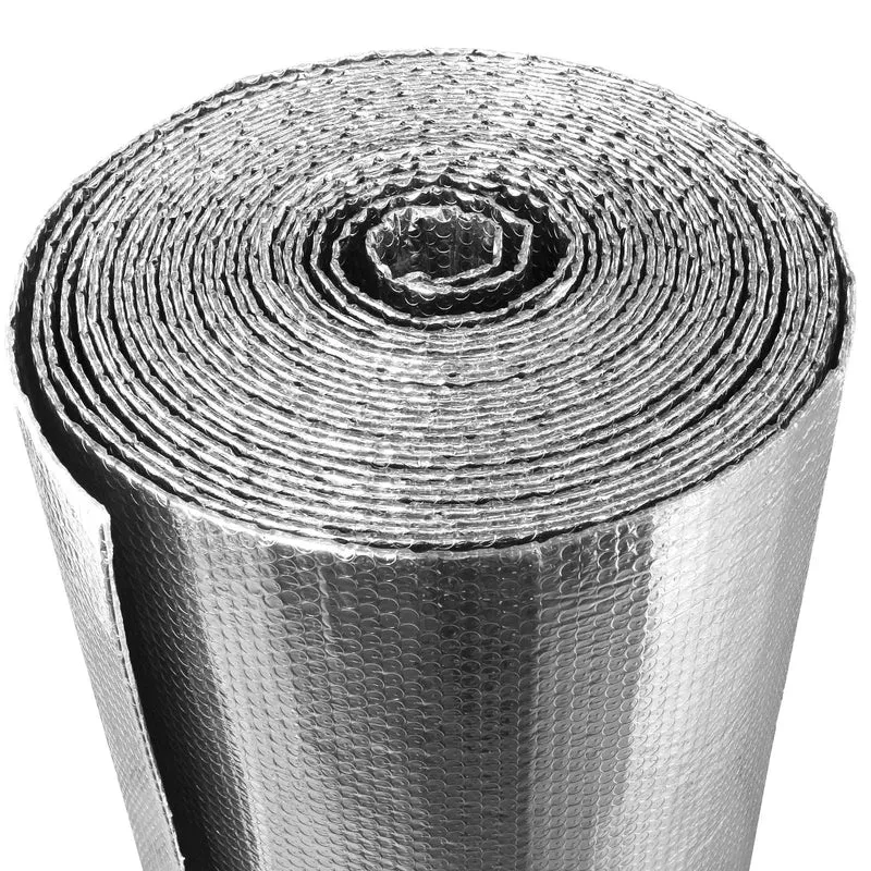 Heavy Duty Aluminum Radiant Barrier Insulation Roll 24 By 50 Feet Kickin Heat Blocker For Attic Roof Wall Slick Install Premium Grade Thermal Wrap No Sweat Cutting Easy To Trim Tough Build Quality
