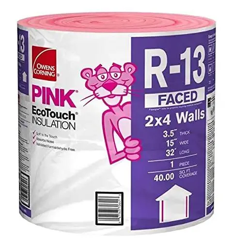 Top Ticket R-13 Pink Kraft Faced Fiberglass Insulation Roll Crafted For Smooth Sailing 2by4 Wall Install To Lock In Warmth Dead Silence And Keep Your Place Snug Year Round Formaldehyde Free Ultra Comfortable Triple Pack