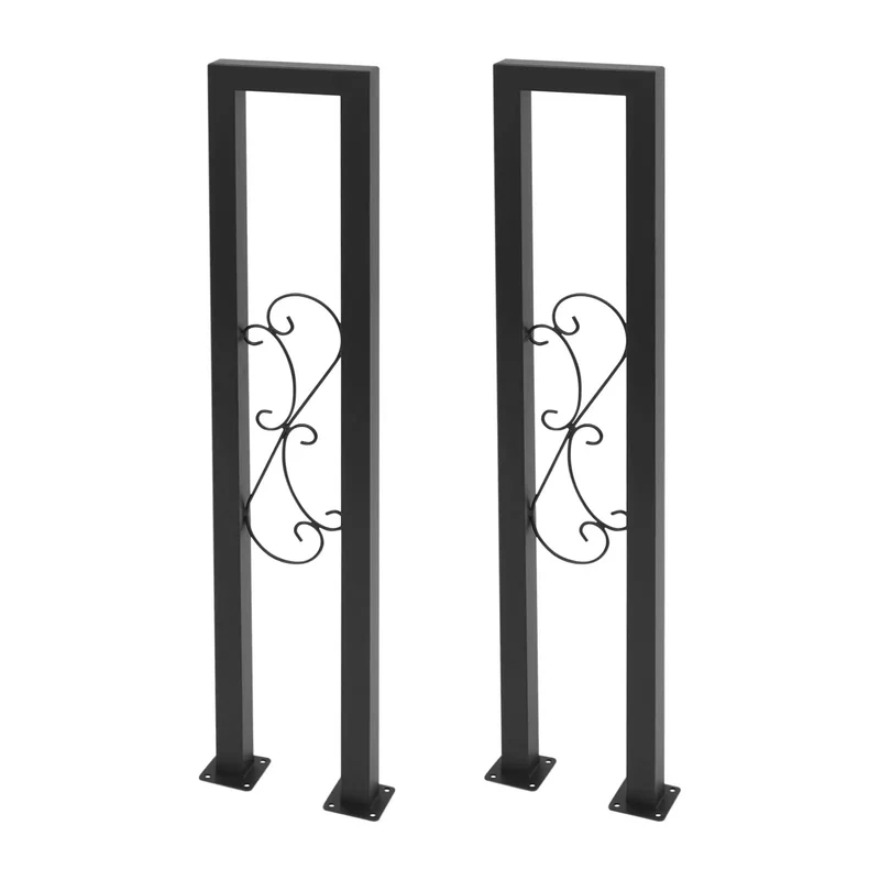Two Pack U Shaped S Scroll Staircase Handrails Premium Carbon Steel Build Weather Resistant Coating Indoor Outdoor Step Railing Built Like A Tank For Top Shelf Grip And Stability