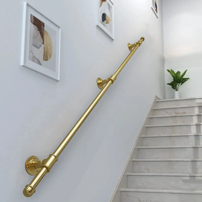 Heavy Duty Wrought Iron Wall Mount Grab Rail Kit For Indoor Outdoor Stair Safety Support Rustproof Banister Handle Built Damn Tough For Easy Home Accessibility And Rock Solid Grip