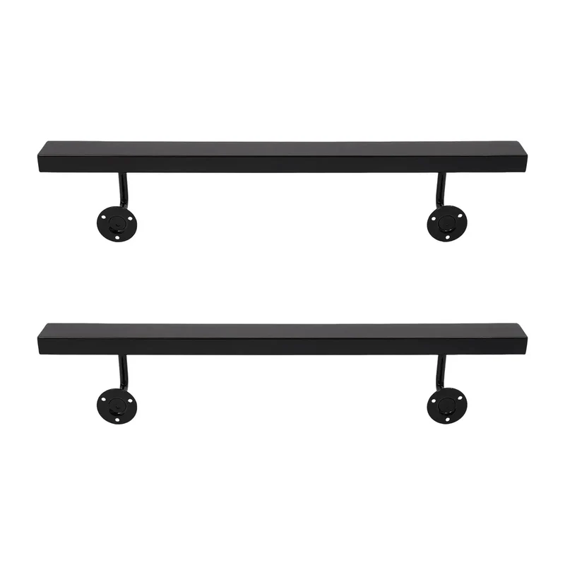 Heavy Duty Wall Mounted Stair Handrail Stainless Steel Black Finish Built Like A Tank With Dang Solid Grip And Top Notch Durability For Indoor Staircases Rated Up To Two Hundred Pounds Legit Quality