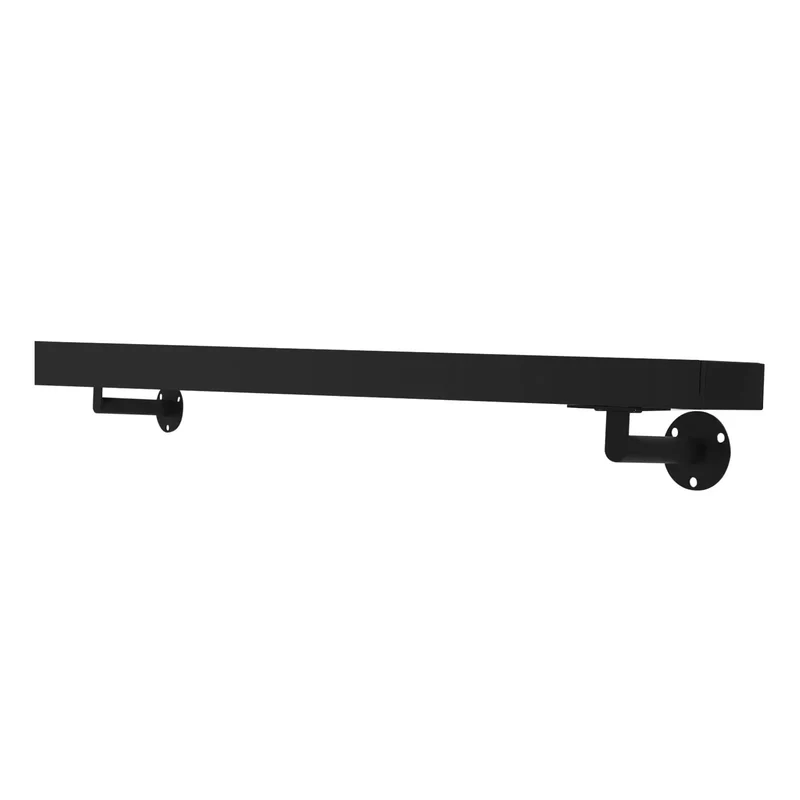 Seriously Sturdy Flush Handrail Crafted From Premium Stainless Steel For Modern Indoor Wall Mount Stairs Heavy Duty Black Coating Handles Heavy Loads Without Skipping A Beat