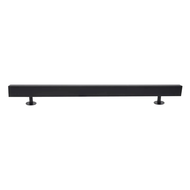 Rock Solid Four Foot Flush Handrail Wall Mount Stair Railing With Sleek Matte Black Finish And Heavy Duty Stainless Steel Design Built Tough To Carry Heavy Weight While Offering Super Grippy Hold On Every Step