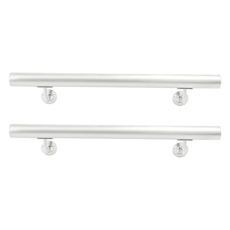 Heavy Duty Stainless Steel Wall Mount Stair Handrail Boasting a Rock Solid Grip and Legit Two Hundred Pound Capacity for Indoor Outdoor Steps That Will Not Mess Around