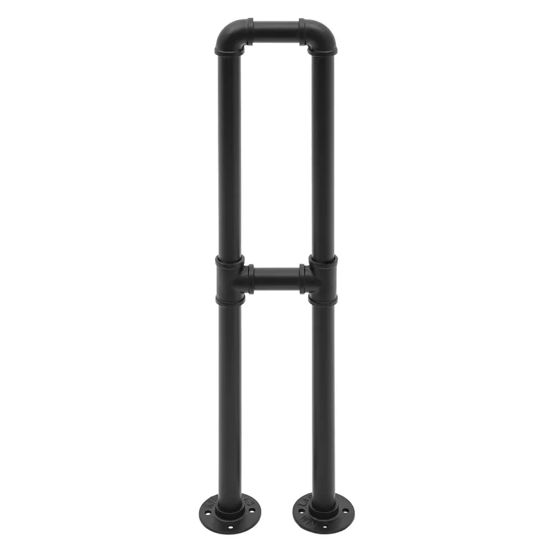 U Shaped Floor Standing Galvanized Steel Handrail Gives You Rock Solid Stability Through Smooth Non Slip Grip For Home Stairs Or Patio Heavy Duty Rust Resistant Coat For Stress Free Yearly Use