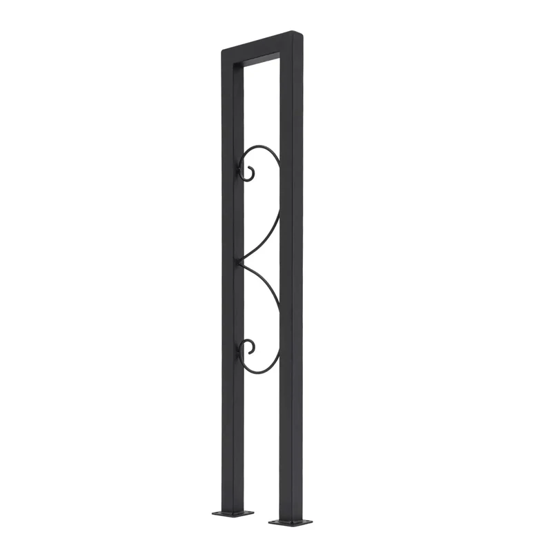Tough As Nails U Shaped Stair Handrail For Indoor Outdoor Steps Built With Heavy Duty Stainless Steel And Wrought Iron Super Smooth Black Finish Surefoot Grip Safety Rail For Balcony Walkway