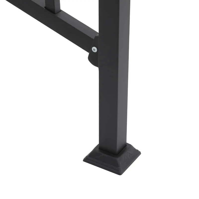 Heavy Duty Three Step Steel Stair Railing With Safety Guard Fence For Outdoor Decks And Porches Powder Coated Handrail Built Tough As Nails For Rock Solid Stability And Zero Hassle Mounting On Concrete Or Wood Surfaces